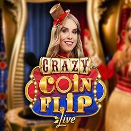 Official Live Casino logo: Crazy Coin Flip by Evolution at Wolf Casino